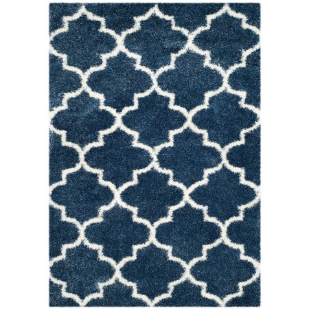 Safavieh Sgm-Montreal Shag Large Rectangle RugsBlue & Ivory 10 x 14 ft. SGM832A-10